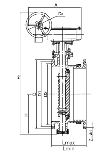 氣動伸縮蝶閥結(jié)構(gòu)圖