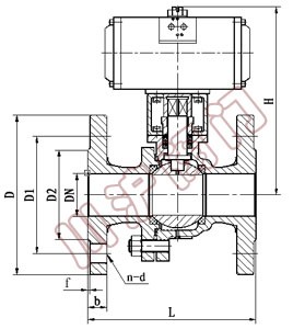 ZSHO氣動(dòng)切斷球閥 尺寸圖
