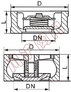 對夾升降式止回閥,結(jié)構(gòu)圖